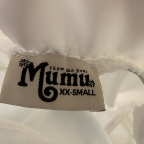 Show Me Your Mumu Faith Maxi Dress in‎ Ivory Luxe Satin sz XXS - Picture 7 of 8